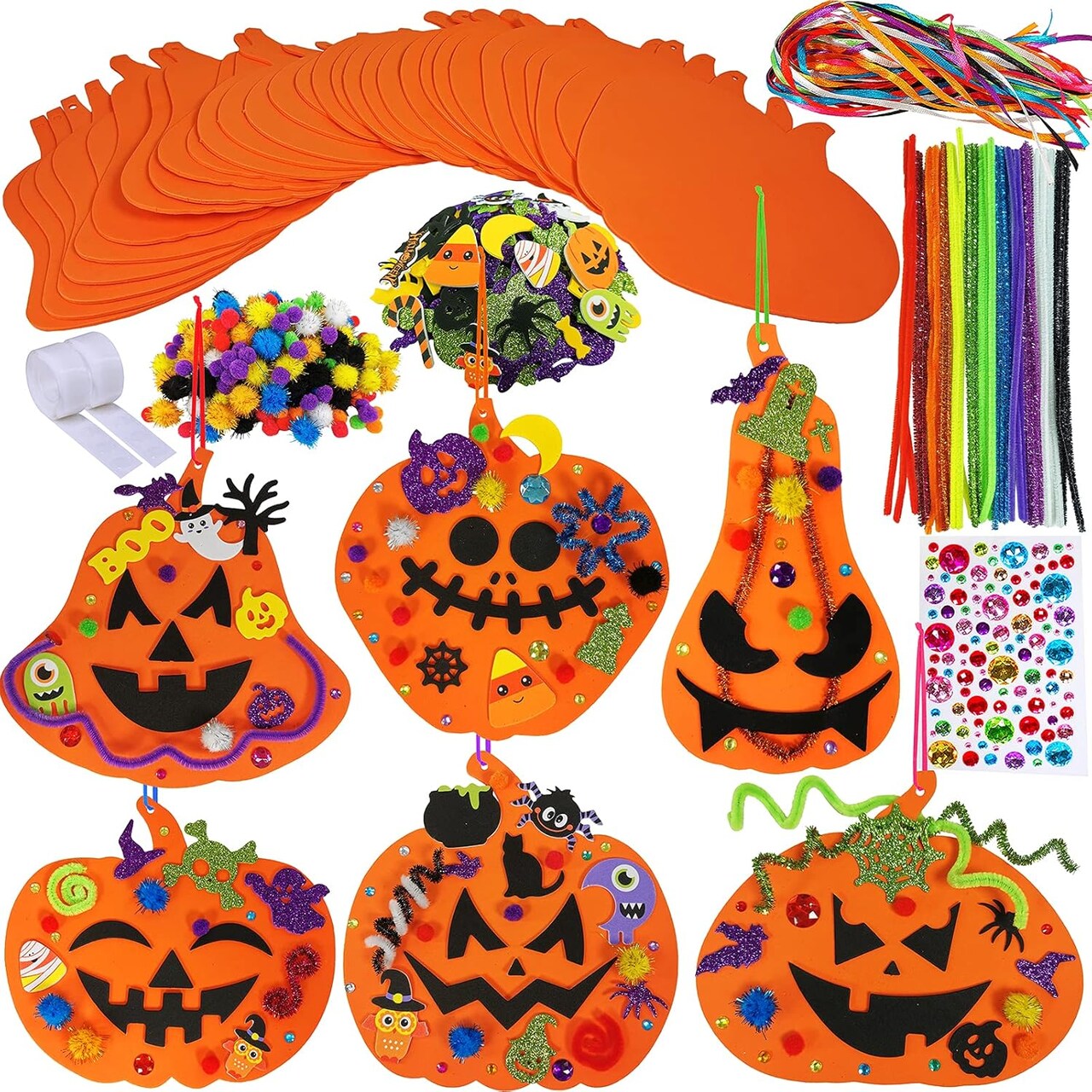 30 Kits Fall Halloween Pumpkin Decorations DIY Pumpkin Craft Kits